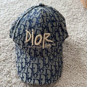 Dior logo navy hat